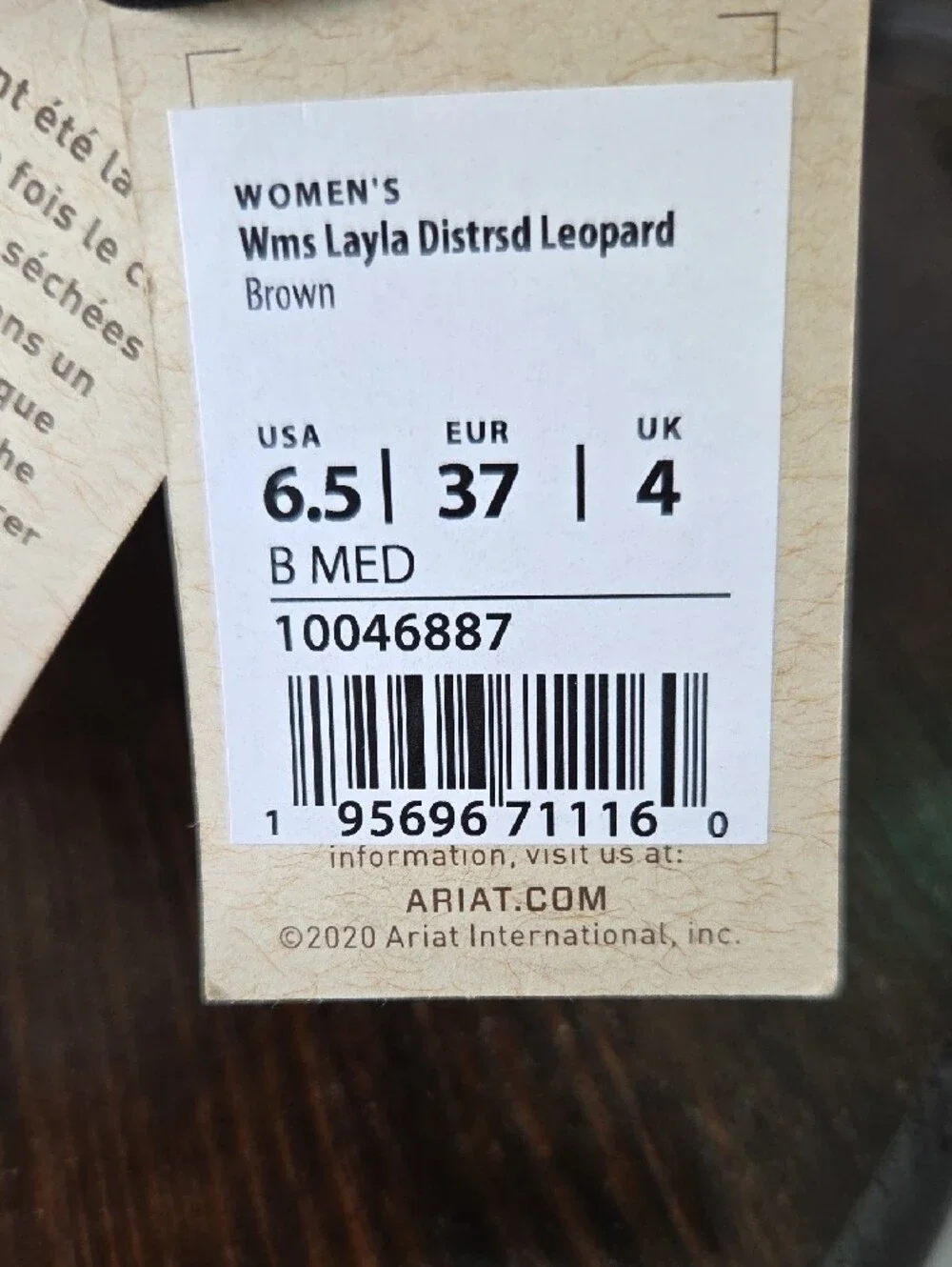 Ariat Laylas Leopard-Print Western Ankle Boots Size 6.5